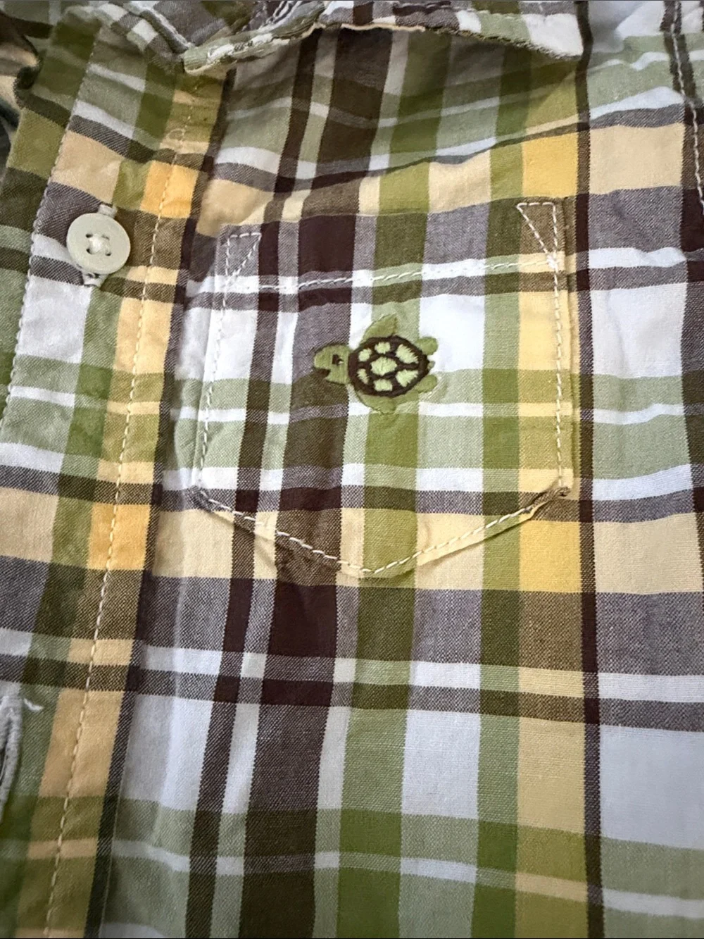 Gymboree Plaid Button-Front Baby Shirts in Red, Blue & Yellow 3-6 months
